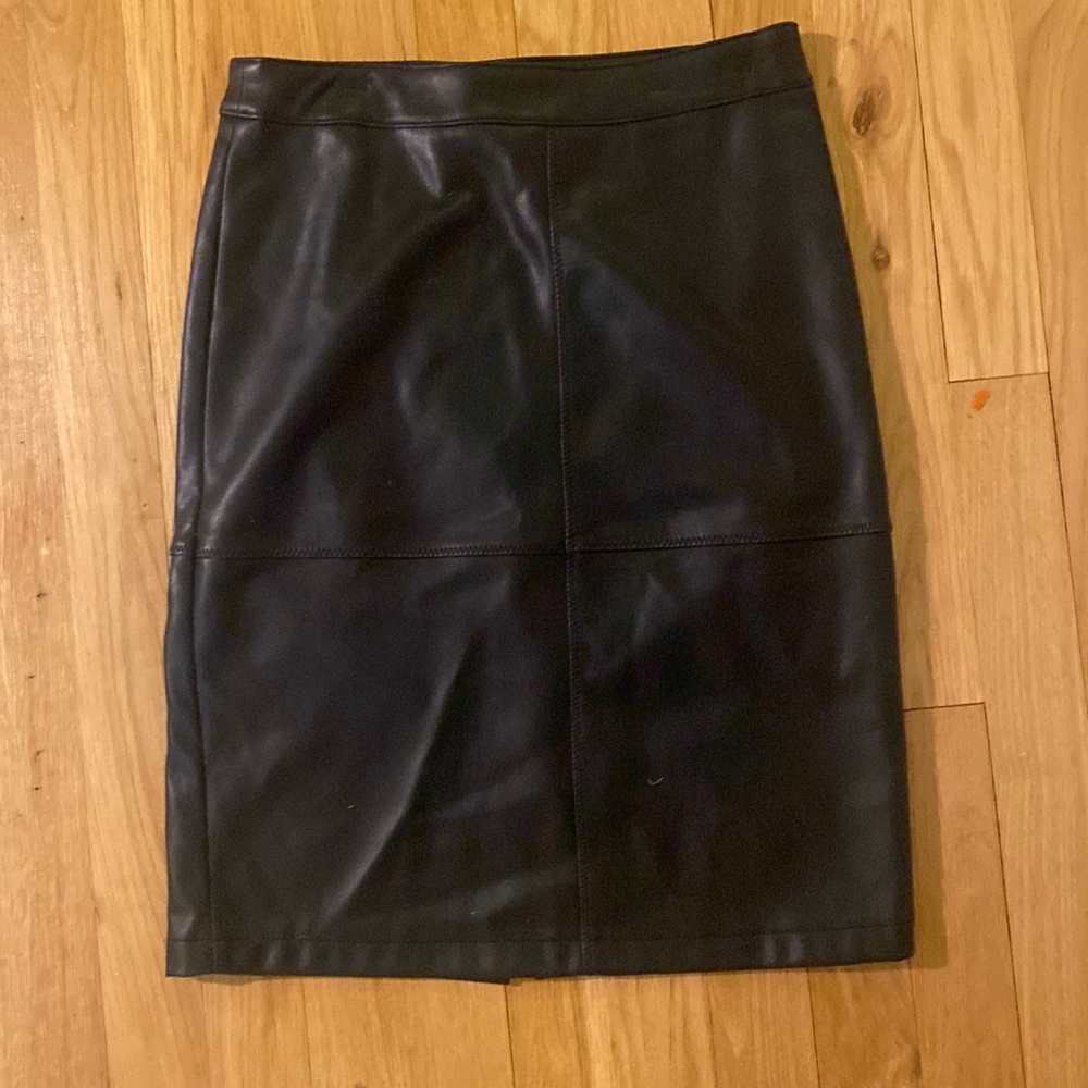 ASOS Vila leather look skirt in black
